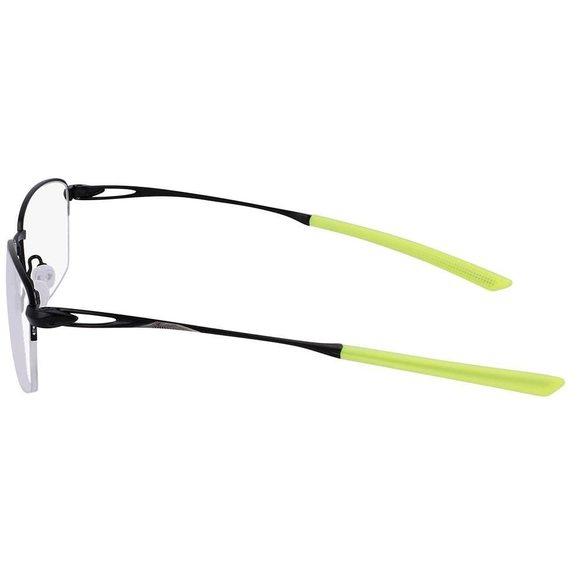 New NIKE NK-6045 002 Satin Black & Volt Titanium Eyeglasses 54/17/145 - Picture 3 of 4